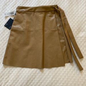 COPY - Aritzia Wilfred Free Vegan Leather Camel Skirt